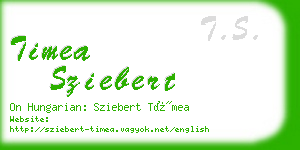 timea sziebert business card